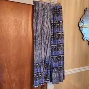 Style & Company Blue Patterned maxi  Women's Skirt xl
